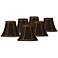 Springcrest Black with Gold Chandelier Clip Shades 3x6x5 (Clip-On) Set of 6