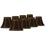 1_Springcrest Black with Gold Chandelier Clip Shades 3x6x5 (Clip-On) Set of 8