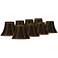 Springcrest Black with Gold Chandelier Clip Shades 3x6x5 (Clip-On) Set of 8