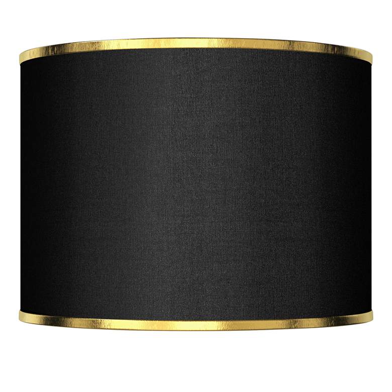 Image 1 Springcrest Black with Gold Metallic Trim Shade 13.5x13.5x10 (Spider)