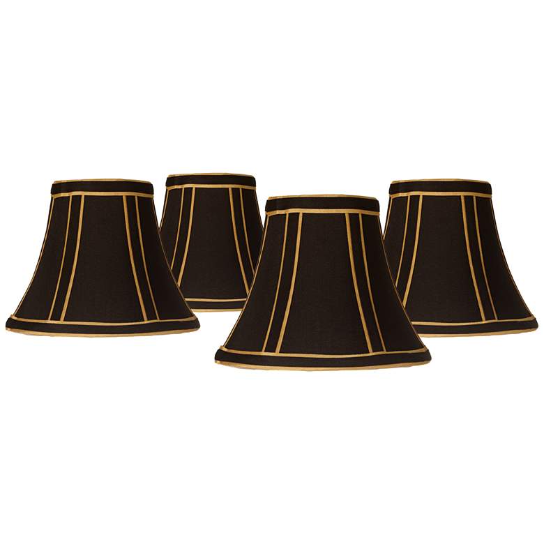 Image 1 Springcrest Black with Gold Trim Clip Shades 3x6x5 (Clip-On) Set of 4