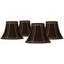 1_Springcrest Black with Gold Trim Clip Shades 3x6x5 (Clip-On) Set of 4