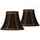 Springcrest Black with Gold Trim Set of 2 Lamp Shades 3x6x5 (Clip-On)