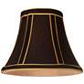 3_Springcrest Black with Gold Trim Set of 2 Lamp Shades 3x6x5 (Clip-On) more views