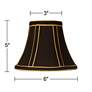 5_Springcrest Black with Gold Trim Set of 2 Lamp Shades 3x6x5 (Clip-On) more views