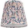 Springcrest Blue Pink Floral Shirred Pleated Shade 4x6x5.5" (Clip-On)