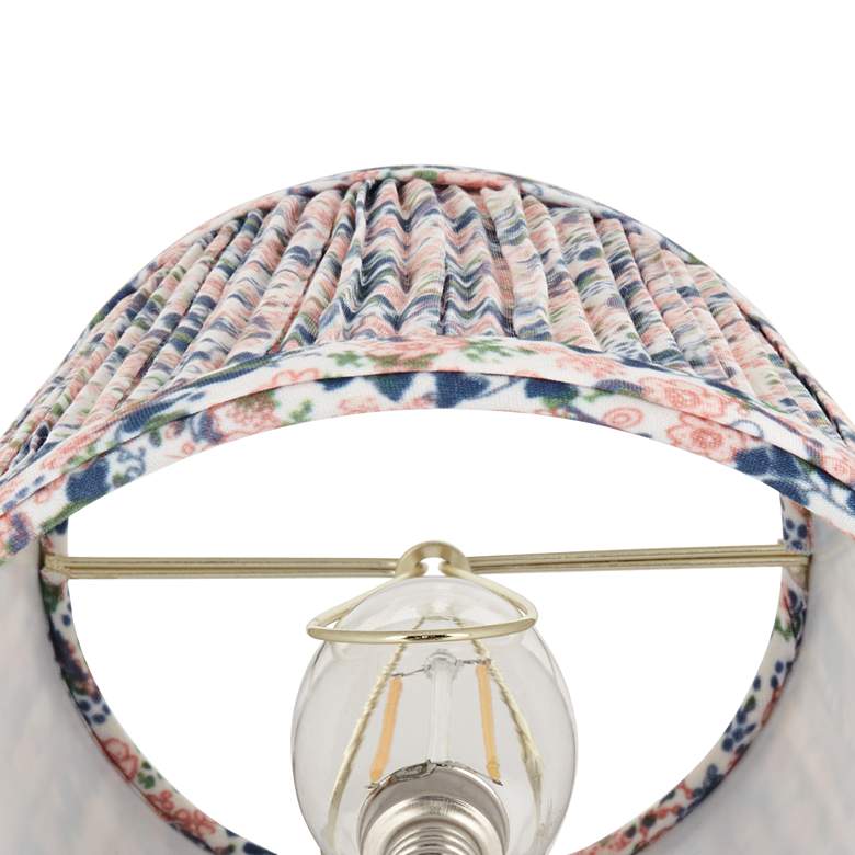 Image 3 Springcrest Blue Pink Shirred Shades Set of 4 4x6x5.5" (Clip-On) more views