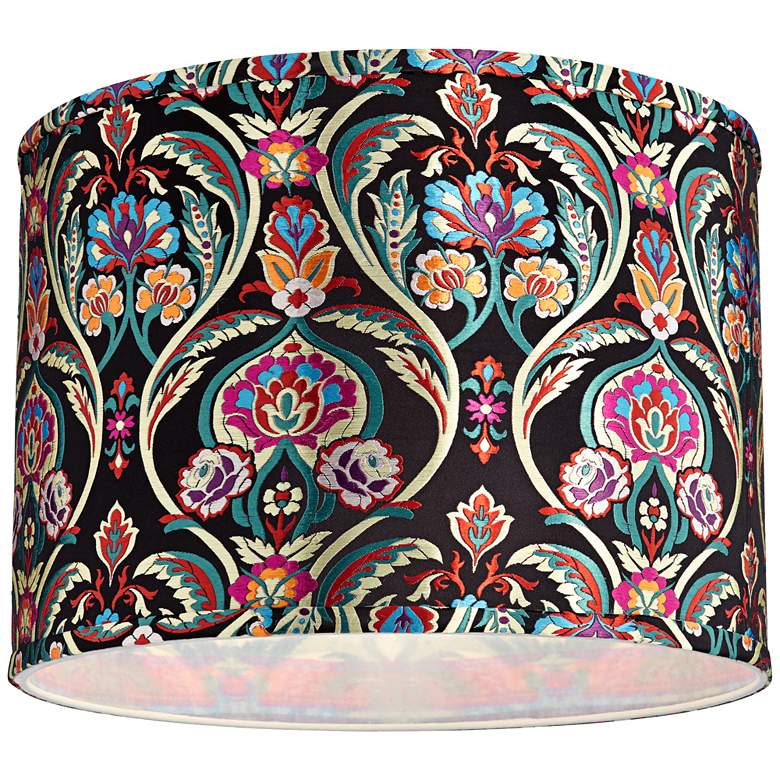 Image 3 Springcrest Bohemian Embroidered Drum Lamp Shade 15x15x11 (Spider) more views