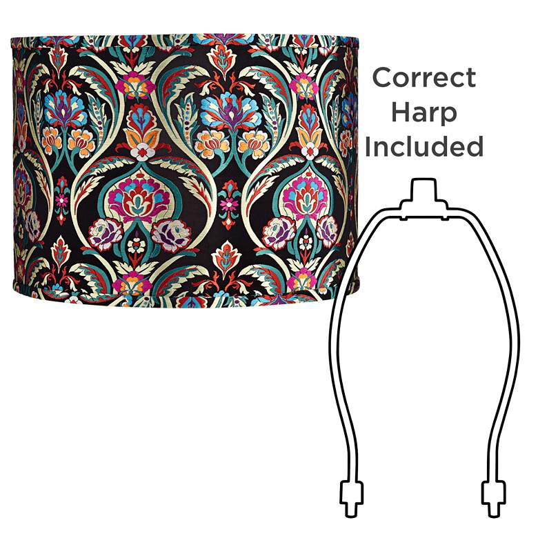 Image 5 Springcrest Bohemian Embroidered Set of 2 Drum Shades 15x15x11 (Spider) more views