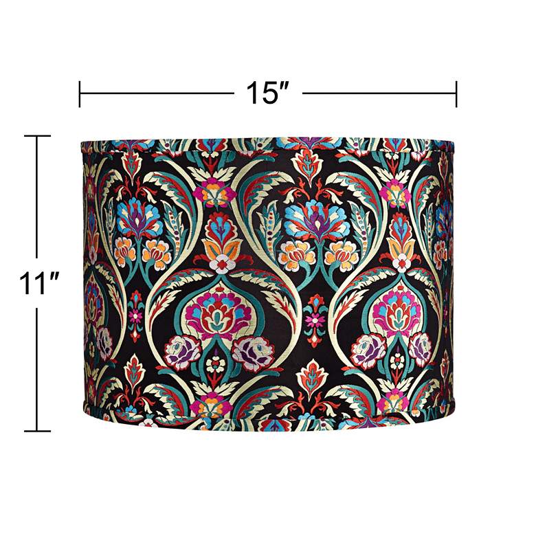 Image 6 Springcrest Bohemian Embroidered Set of 2 Drum Shades 15x15x11 (Spider) more views