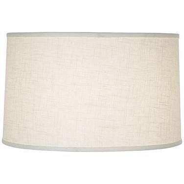 Springcrest Bone Baltic Linen Drum Shade 17x18x11x11 (Spider)
