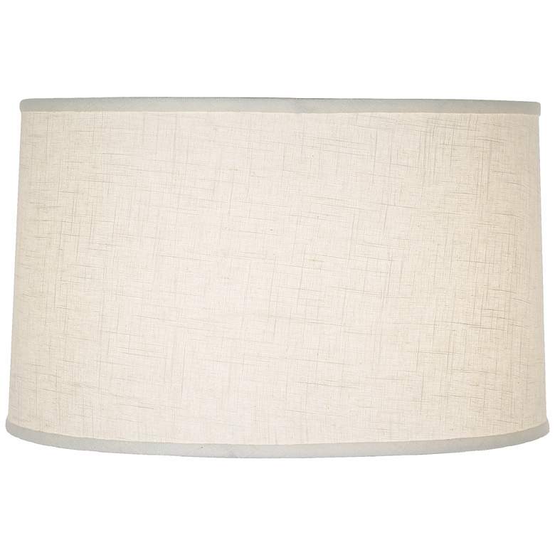 Image 1 Springcrest Bone Baltic Linen Drum Shade 17x18x11x11 (Spider)