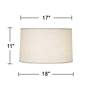 2_Springcrest Bone Baltic Linen Drum Shade 17x18x11x11 (Spider) more views