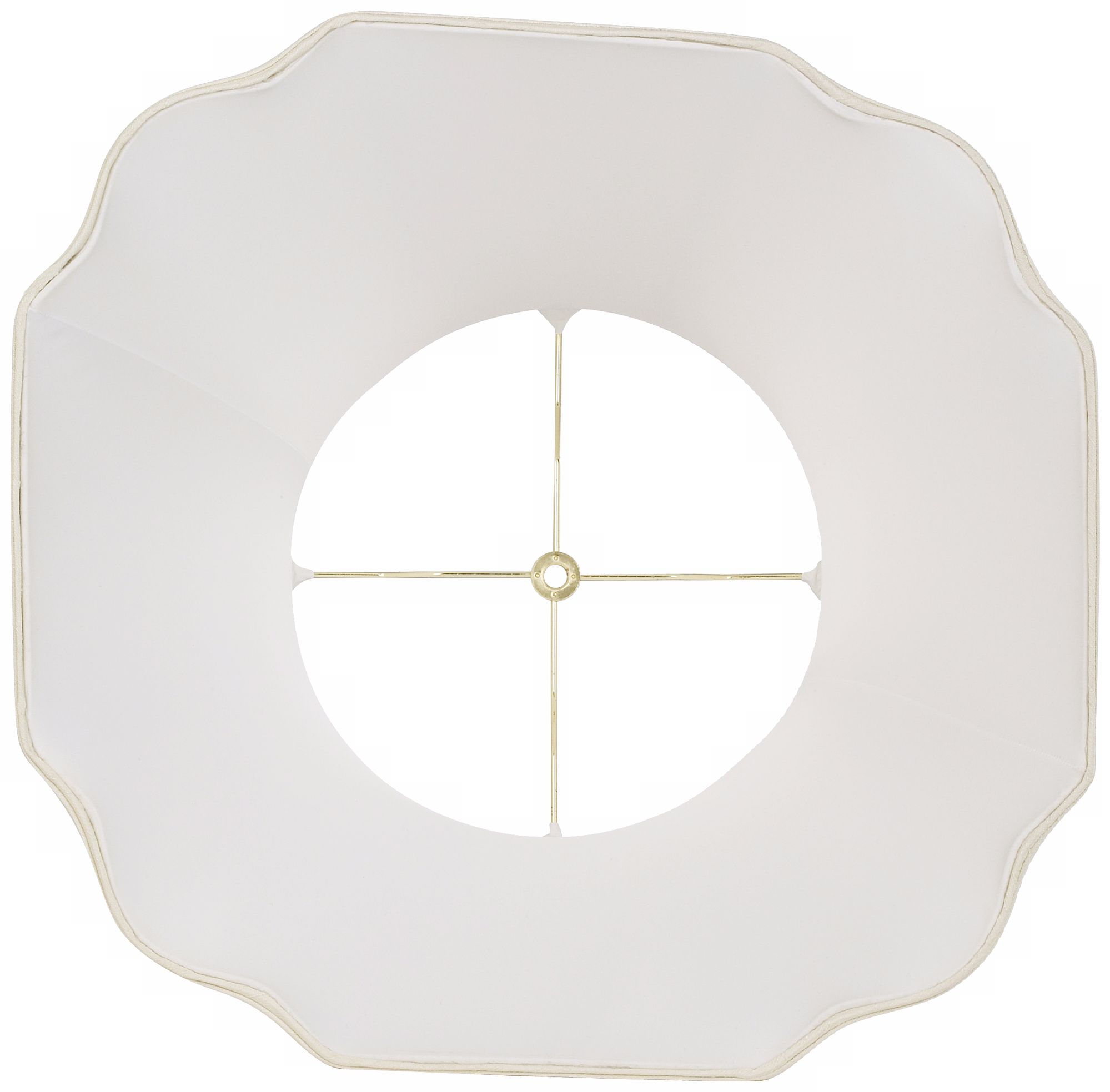 Image 3 Springcrest Boyd Creme Bell Curve Cut Corner Lamp Shade 11x18x15 (Spider) more views