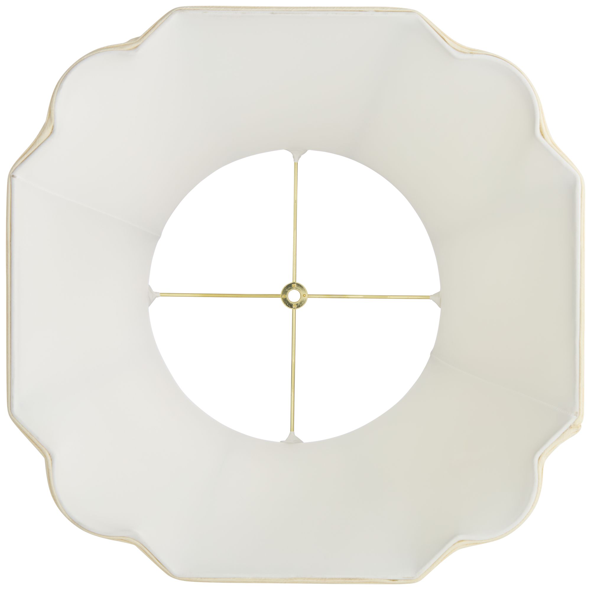 Springcrest Boyd Creme Bell Curve Cut Corner Lamp Shade 11x18x15 (Spider)