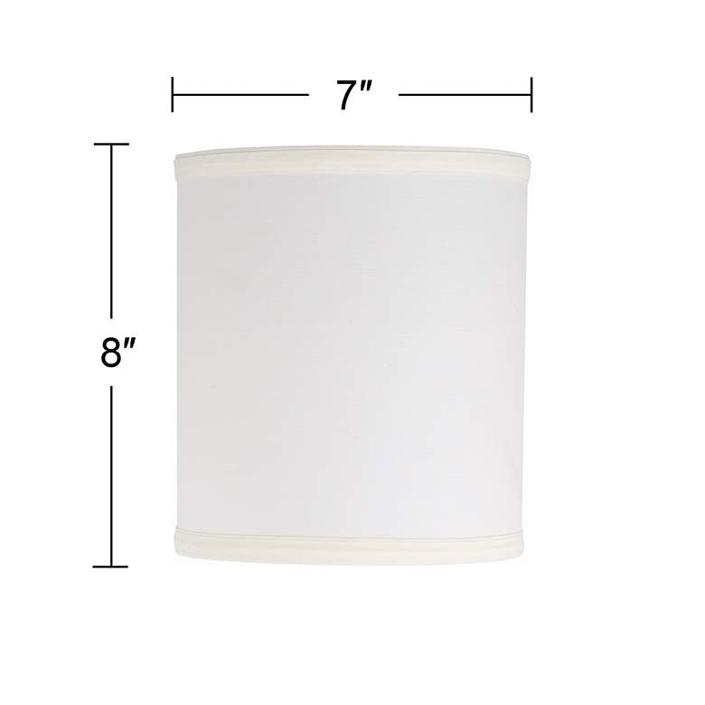 Image 2 Springcrest Brussels Cream Fabric Hardback Drum Shade 7x7x8x8 (Spider) more views