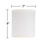 2_Springcrest Brussels Cream Fabric Hardback Drum Shade 7x7x8x8 (Spider) more views