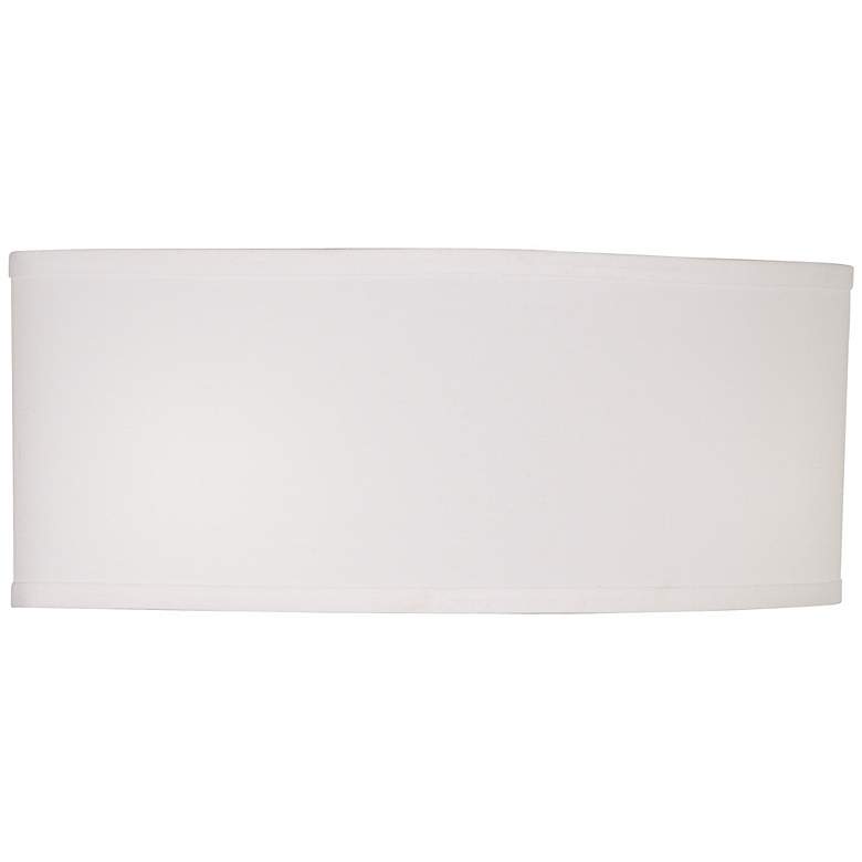 Image 1 Springcrest Brussels White Linen Fabric Oval Lamp Shade 10x18x7 (Spider)