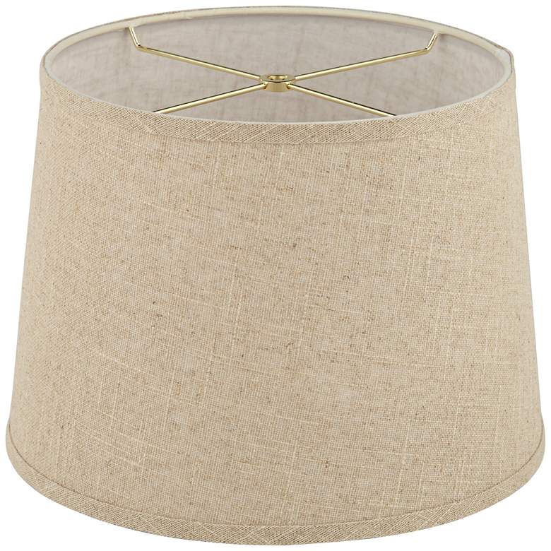 Springcrest Burlap Linen Drum Lamp Shades 11x13x9.5 (Spider) Set of 2 more views