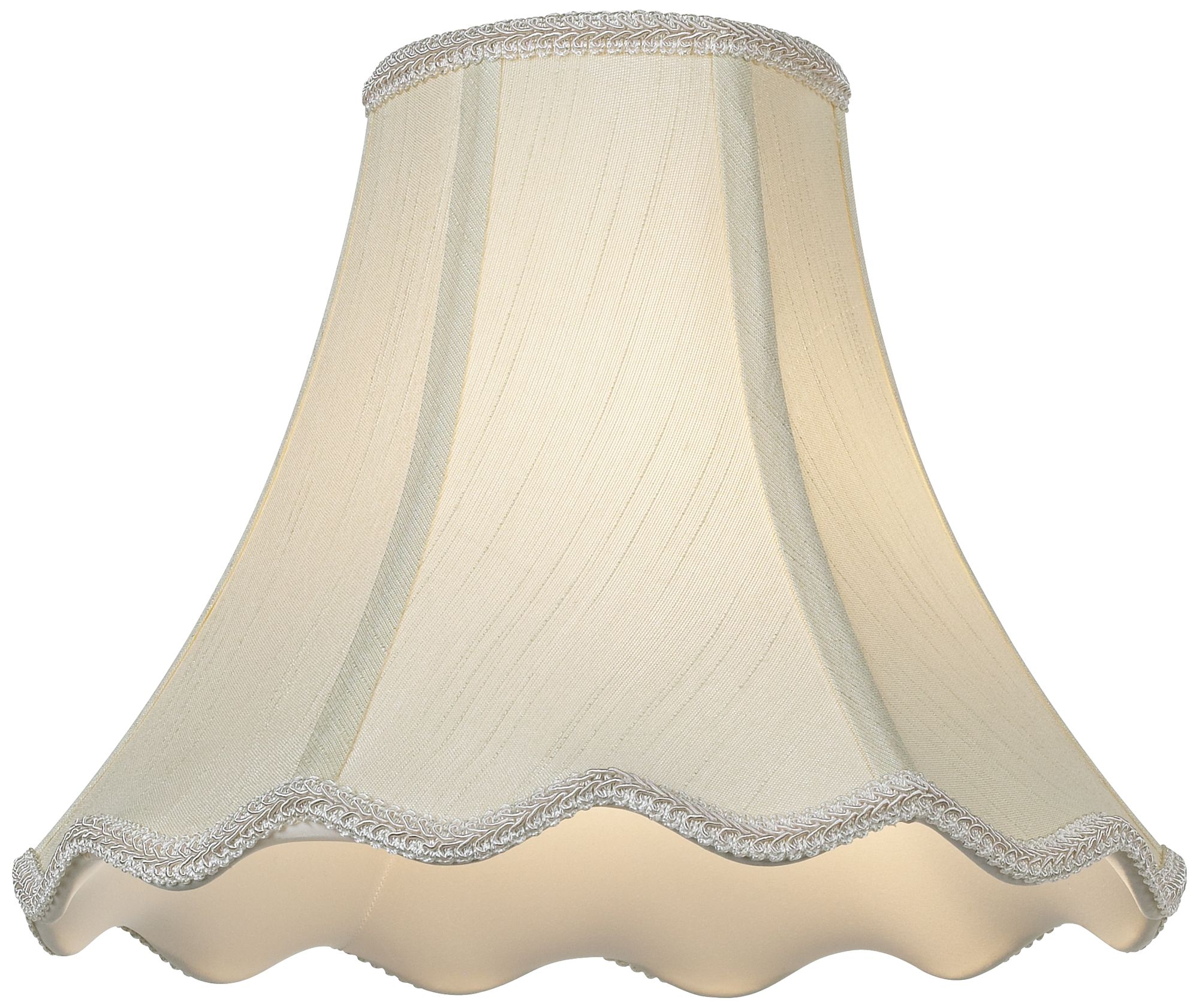 Image 3 Springcrest Carleton Creme Scallop Bell Lamp Shade 5x12x10 (Spider) more views