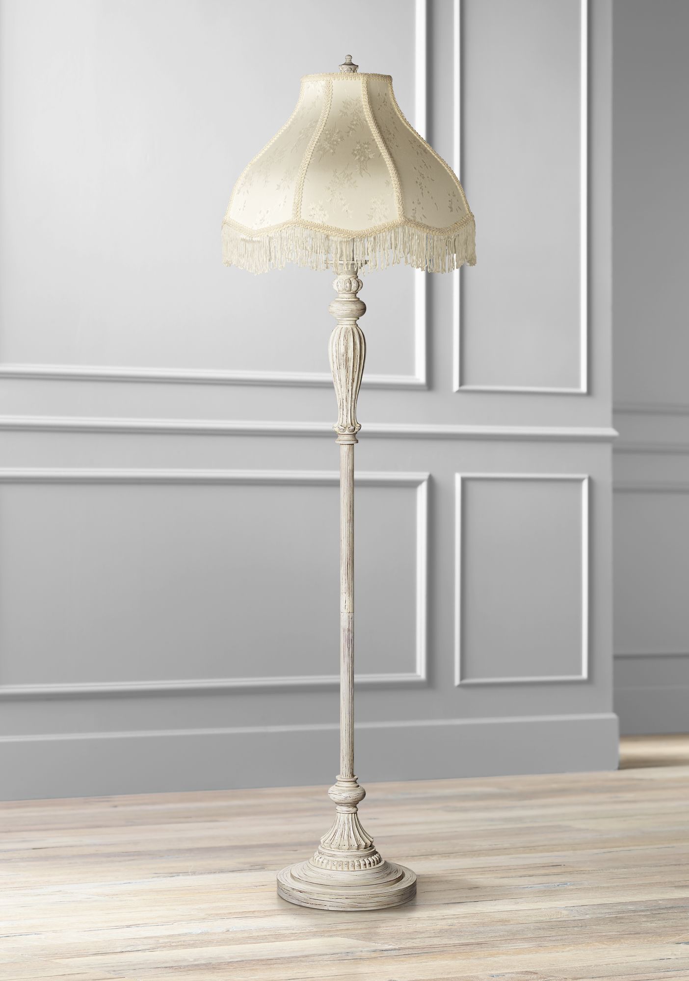 Image 7 Springcrest Carnation Floral Cream Scallop Lamp Shade 6x17x12x11 (Spider) more views