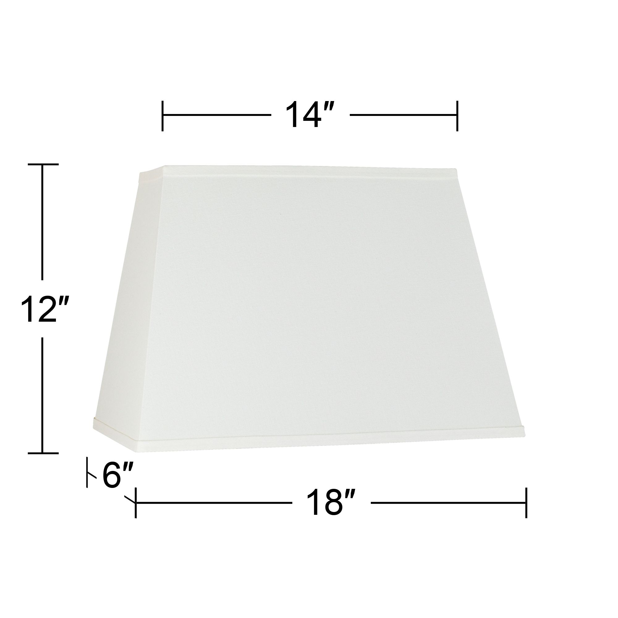 Image 6 Springcrest Carring Ivory Linen Tapered Rectangle Shade 14x18x12 (Spider) more views