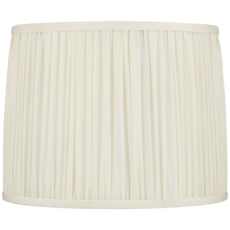 Image 1 Springcrest Cascade White Pleated Drum Lamp Shade 13x14x11 (Spider)