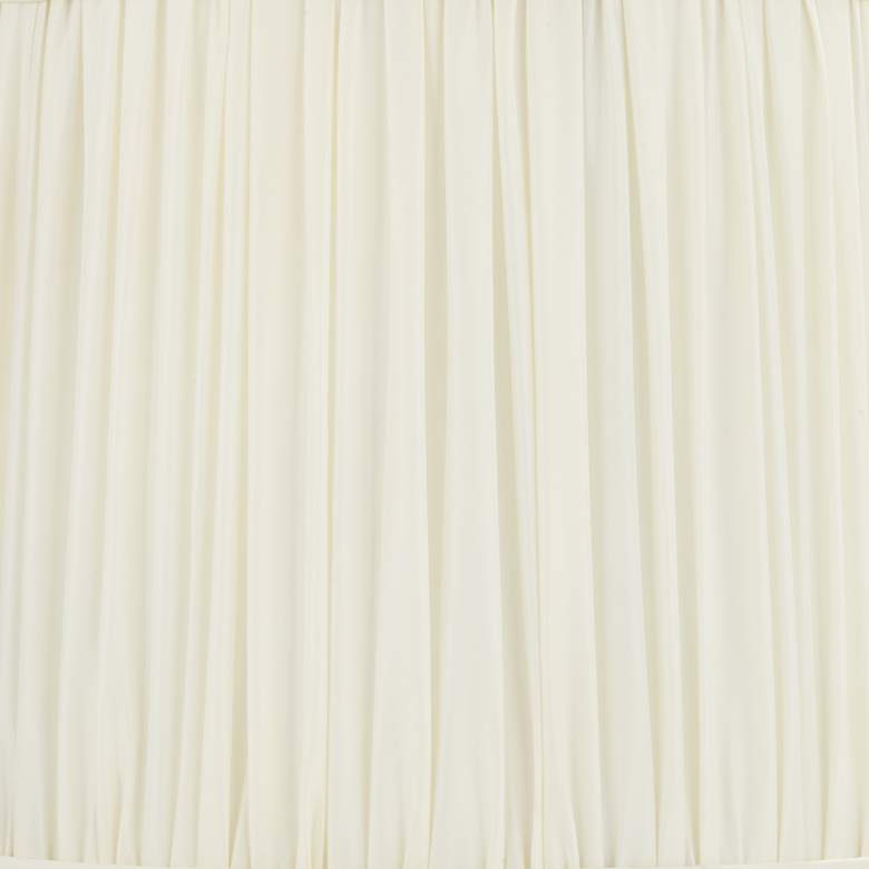 Image 2 Springcrest Cascade White Pleated Drum Lamp Shade 13x14x11 (Spider) more views