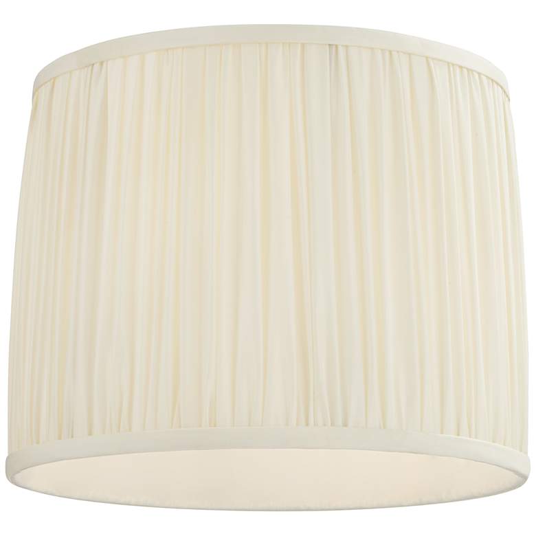 Image 3 Springcrest Cascade White Pleated Drum Lamp Shade 13x14x11 (Spider) more views