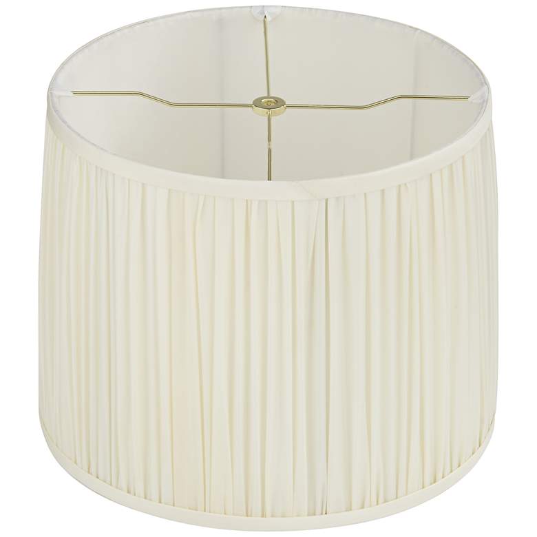 Image 4 Springcrest Cascade White Pleated Drum Lamp Shade 13x14x11 (Spider) more views