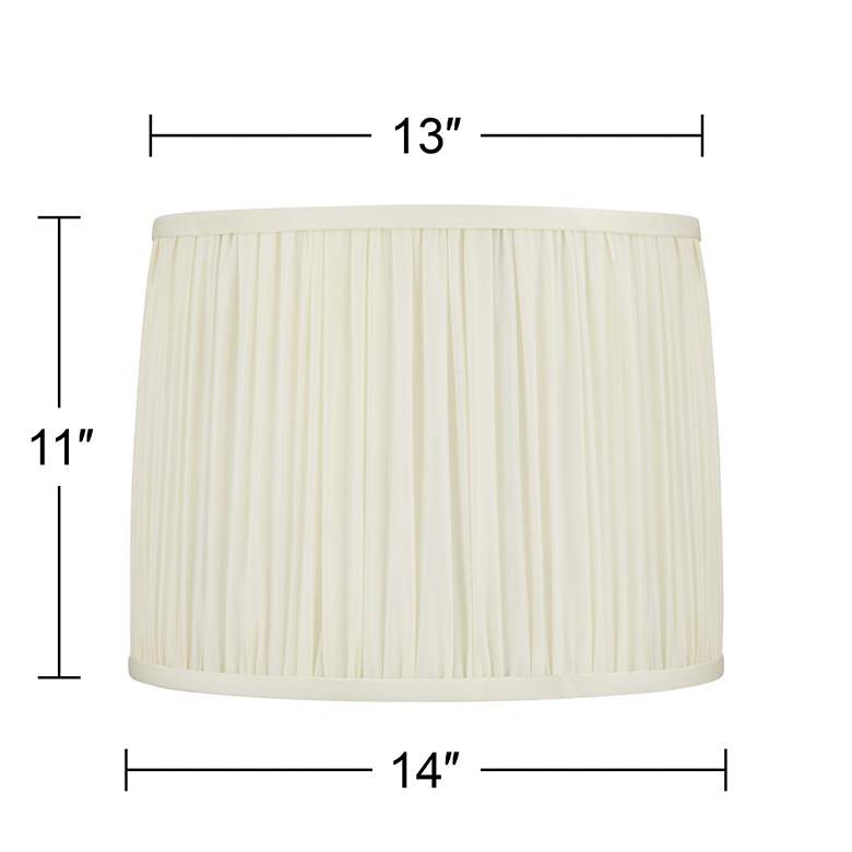 Image 7 Springcrest Cascade White Pleated Drum Lamp Shade 13x14x11 (Spider) more views