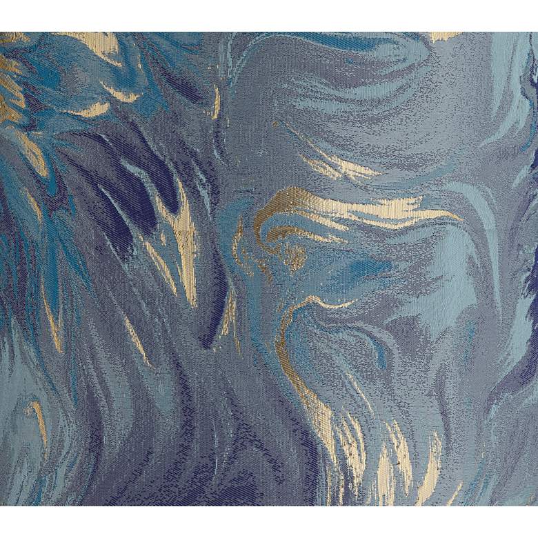 Image 2 Springcrest Cece Blue Multi Swirl Softback Drum Shade 13x14x10 (Spider) more views
