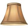4_Springcrest Celia Tan Brown Trim Lamp Shades 3X6x5x5 (Clip-On) Set of 4 more views