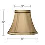6_Springcrest Celia Tan Brown Trim Lamp Shades 3X6x5x5 (Clip-On) Set of 4 more views