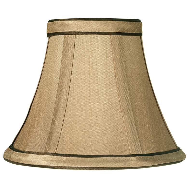Image 3 Springcrest Celia Tan Brown Trim Lamp Shades 3X6x5x5 (Clip-On) Set of 8 more views