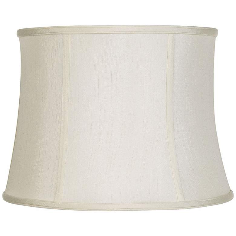 Springcrest Clair Creme Classic Faux Silk Drum Lamp Shade 14x16x12 ...