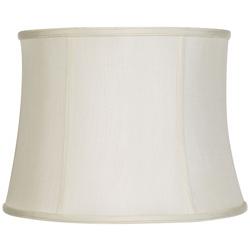 Springcrest Clair Creme Classic Faux Silk Drum Lamp Shade 14x16x12 (Spider)