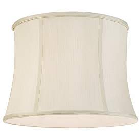 Image5 of Springcrest Clair Creme Classic Faux Silk Drum Lamp Shade 14x16x12 (Spider) more views