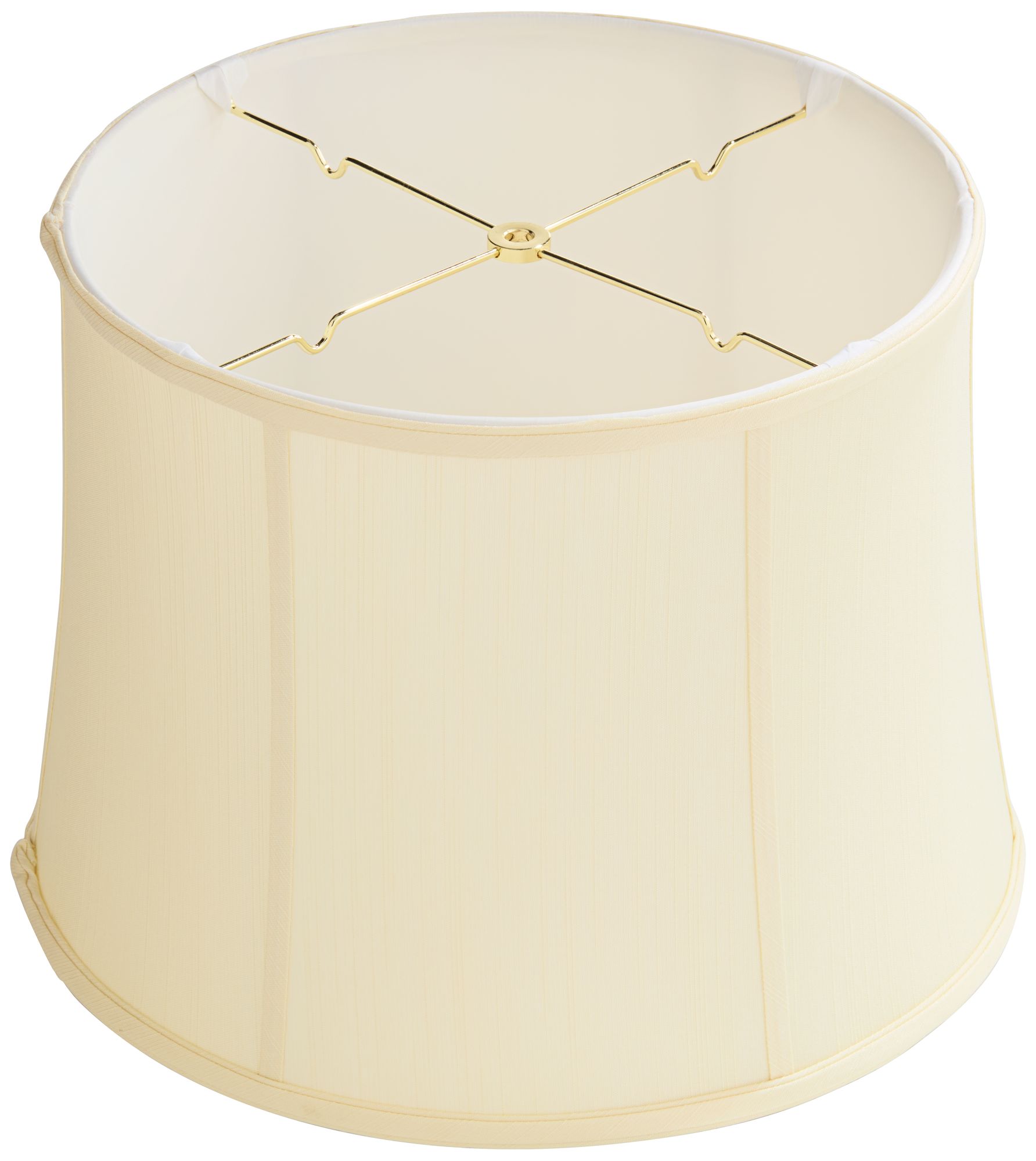 Springcrest Clair Creme Classic Faux Silk Drum Lamp Shade 14x16x12 (Spider)