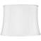 Springcrest Clair Faux Silk White Drum Lamp Shade 14x16x12 (Spider)