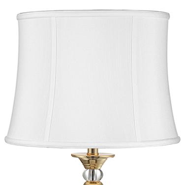 Springcrest Clair Faux Silk White Drum Lamp Shade 14x16x12 (Spider)