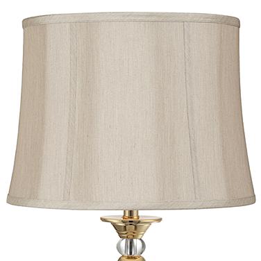 Springcrest Clair Taupe Faux Silk Softback Drum Shade 14x16x12 (Spider)
