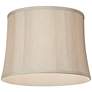 Thumbnail4 of Springcrest Clair Taupe Faux Silk Softback Drum Shade 14x16x12 (Spider) more views