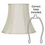 6_Springcrest Classic Creme Bell Cut Corner Shade 10x16x14 (Spider) more views