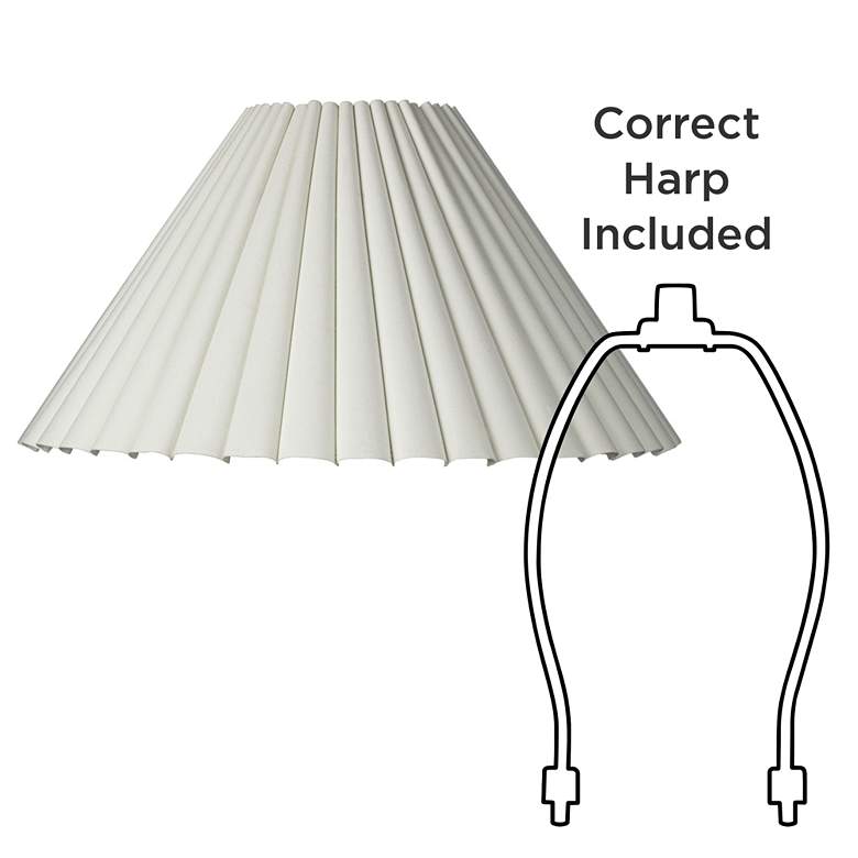 Image 5 Springcrest Collection Box Pleat Lamp Shade 7x20.5x12.5 (Spider) Set of 2 more views