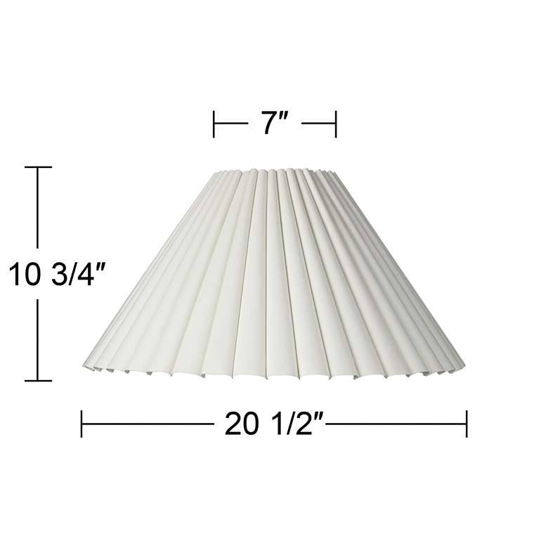 Image 6 Springcrest Collection Box Pleat Lamp Shade 7x20.5x12.5 (Spider) Set of 2 more views
