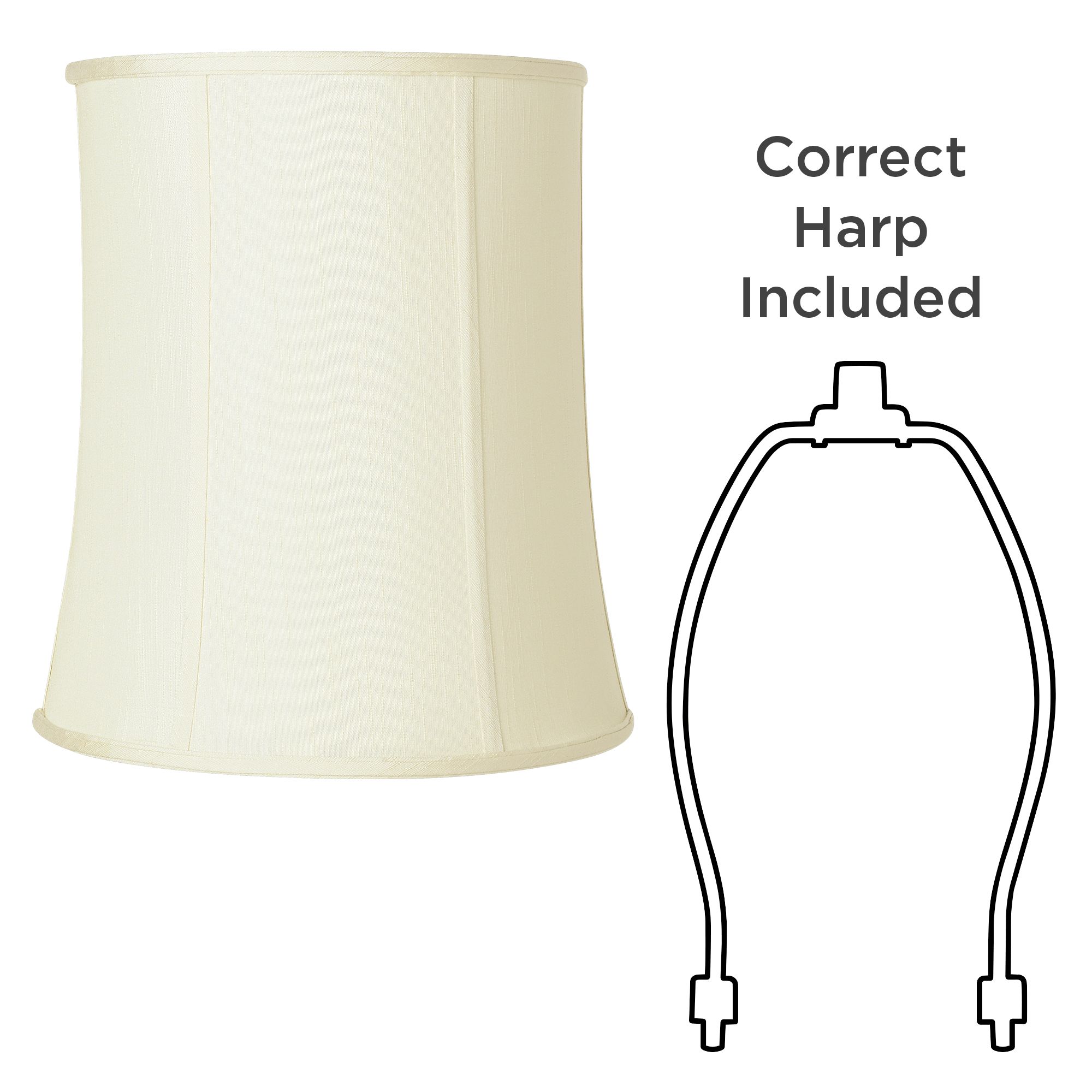 Image 5 Springcrest Collection Buttercream Drum Shade 12x14x16 (Spider) Set of 2 more views