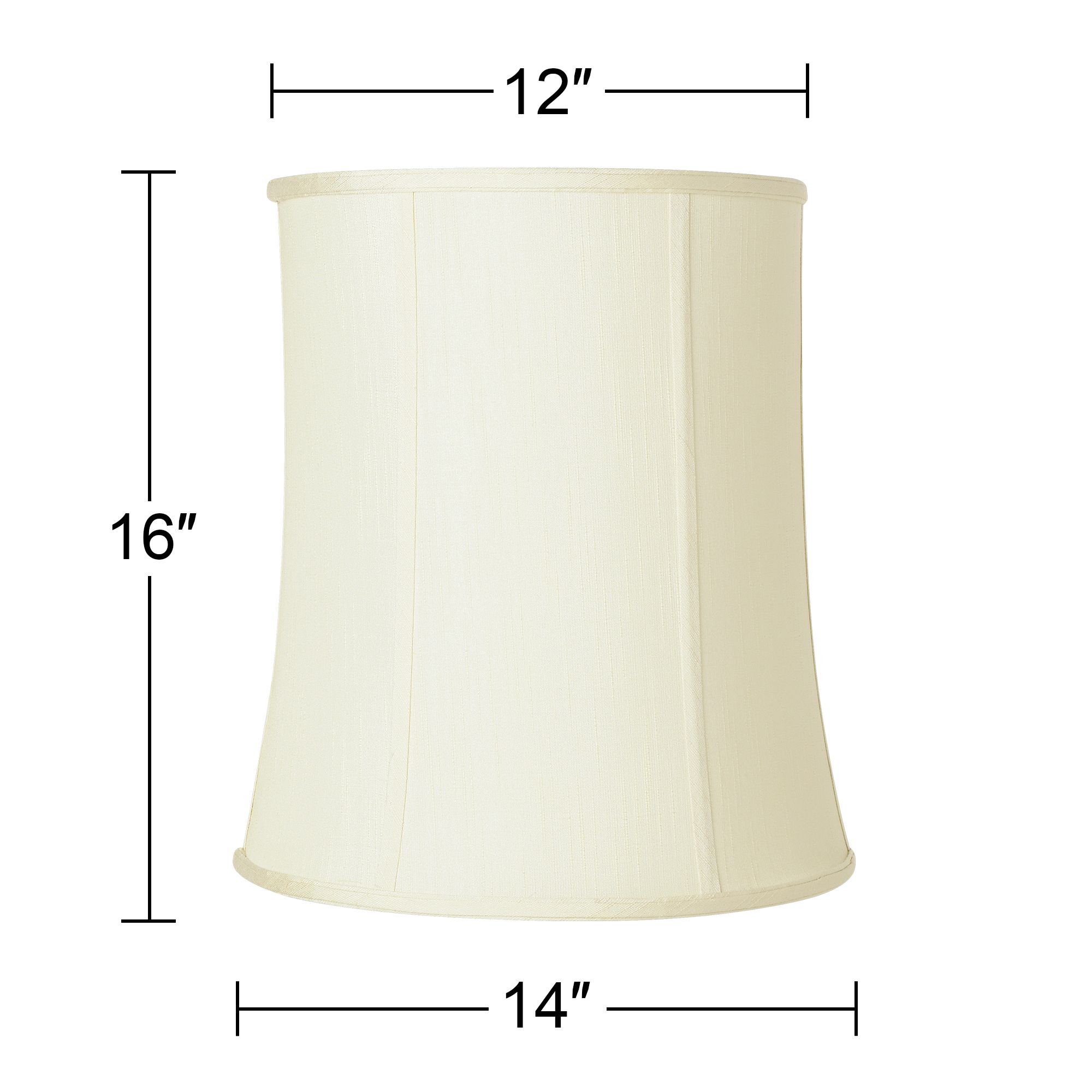 Image 6 Springcrest Collection Buttercream Drum Shade 12x14x16 (Spider) Set of 2 more views