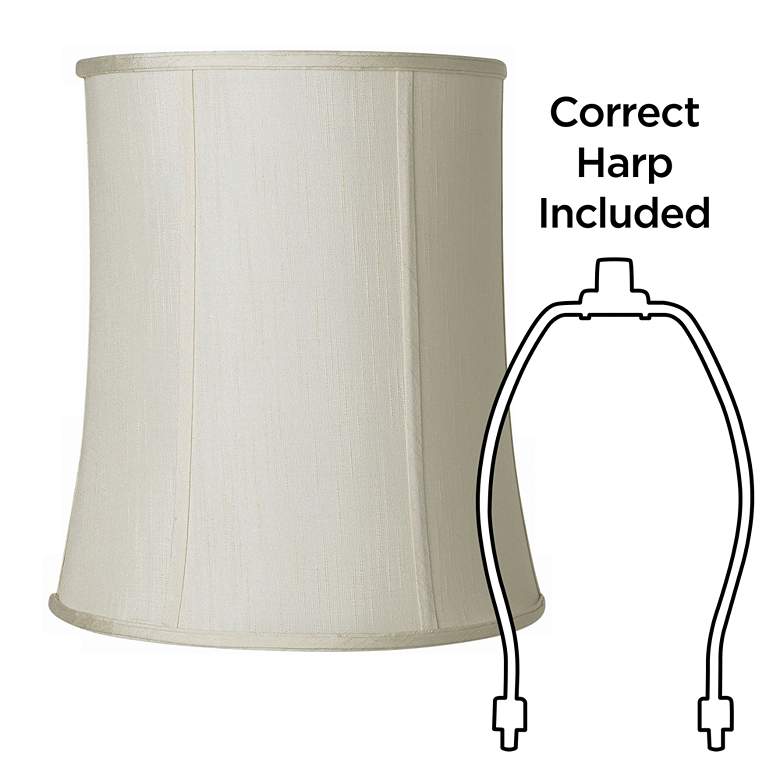 Image 5 Springcrest Collection Creme Deep Drum Shade 12x14x16 (Spider) Set of 2 more views