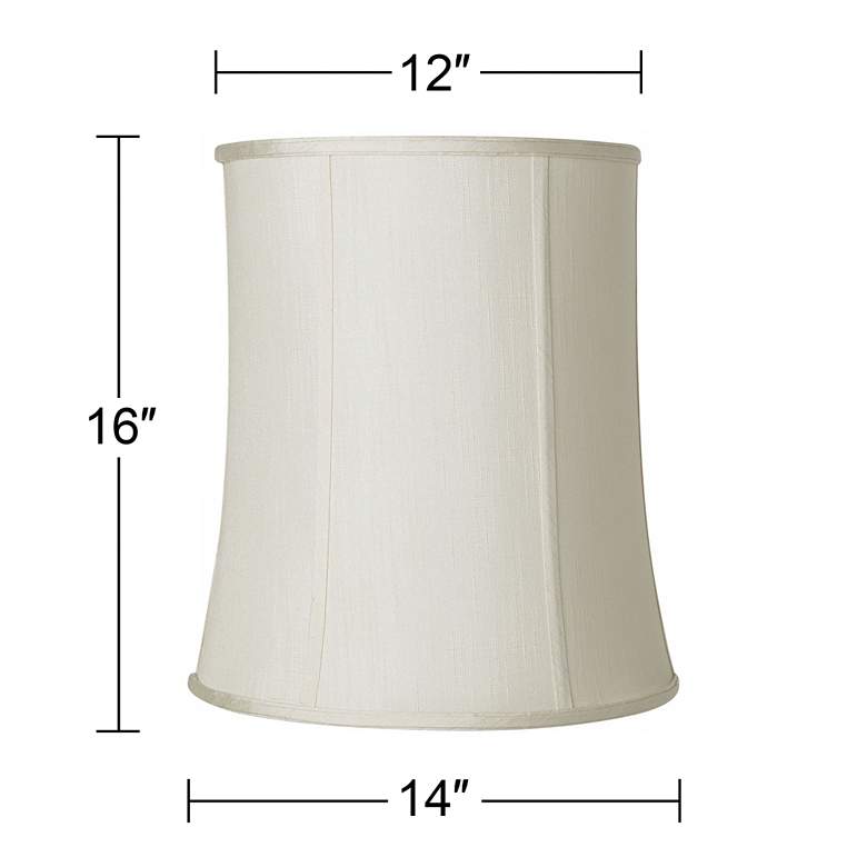 Image 6 Springcrest Collection Creme Deep Drum Shade 12x14x16 (Spider) Set of 2 more views